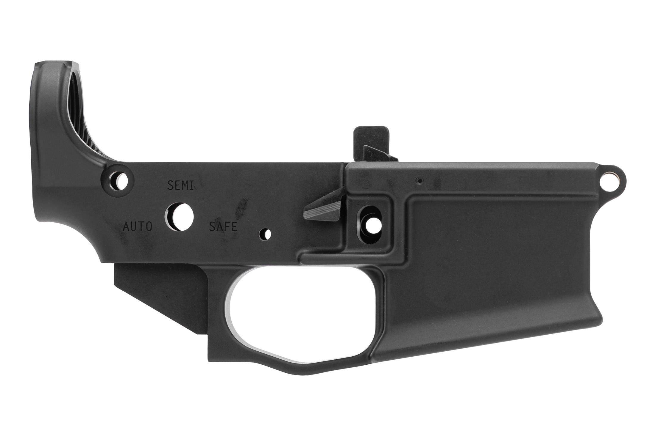Griffin Armament MK2 Ambi Stripped AR-15 Lower Receiver - Ambidextrous Controls - Flared Magwell - Anodized Black - MK2AL